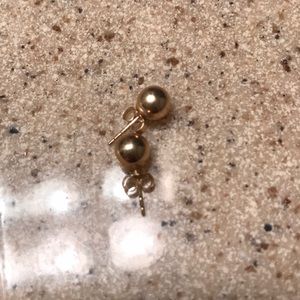 Gold ball earrings